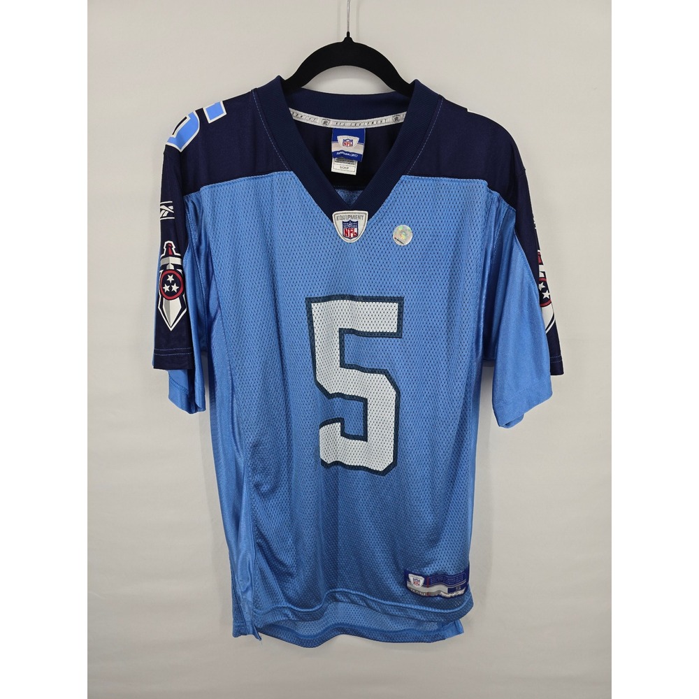 Reebok Tennessee Titans Kerry Collins 5 NFL Jersey Blue Mens Small 7012A-06